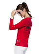 Червена памучна дамска блуза Virginia-2 снимка