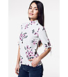 Дамска блуза в цвят екрю с флорален принт Avelia-0 снимка
