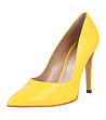 Дамски жълти кожени обувки Berta-1 снимка
