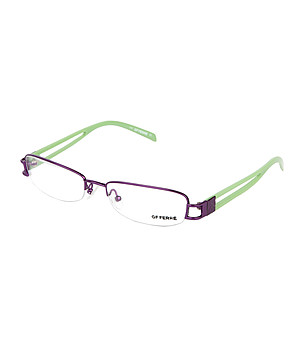 Дамски полурамки за очила във виолетово и зелено снимка