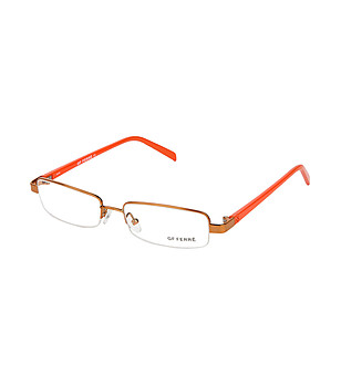 Unisex полурамки за очила в оранжеви нюанси снимка