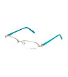 Unisex полурамки за очила в сребристо и цвят тюркоаз-0 снимка