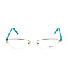 Unisex полурамки за очила в сребристо и цвят тюркоаз-1 снимка