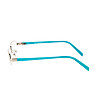 Unisex полурамки за очила в сребристо и цвят тюркоаз-2 снимка
