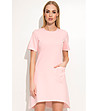 Розова асиметрична рокля Mari-0 снимка