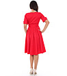 Памучна червена рокля-1 снимка