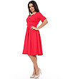 Памучна червена рокля-2 снимка