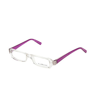Прозрачни рамки за очила с лилави дръжки снимка