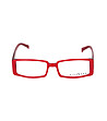 Червени пластмасови рамки за очила-1 снимка