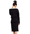 Черна памучна рокля с дълги ръкави Lucilla-1 снимка