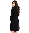 Черна памучна рокля с дълги ръкави Cordelia-1 снимка