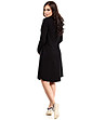 Черна памучна рокля с дълги ръкави Cordelia-3 снимка