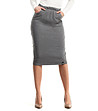 Сива памучна пола с вталена линия Tina-0 снимка