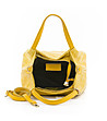 Жълта кожена дамска чанта Nora-3 снимка