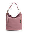Розова кожена дамска чанта Daria-0 снимка