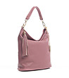 Розова кожена дамска чанта Daria-2 снимка