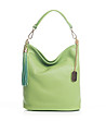 Зелена кожена дамска чанта Daria-0 снимка