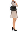 Черна дамска чанта от естествена кожа Adelle-4 снимка