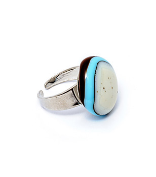 Дамски пръстен с многоцветен елемент Zita снимка