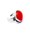 Сребрист дамски пръстен с червен елемент Zita-0 снимка