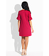 Памучна рокля в цвят бордо Odetta-1 снимка