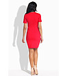 Червена памучна рокля Rachel-1 снимка