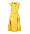 Жълта рокля без ръкави-1 снимка