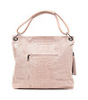 Дамска кожена розова чанта Augusta-1 снимка