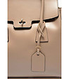Дамска кожена чанта в бежово-розов нюанс Sidney-2 снимка
