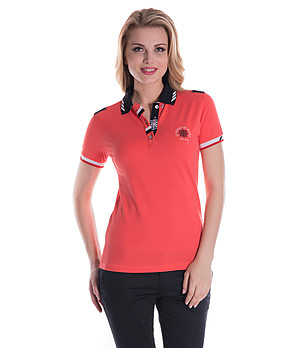 Дамска памучна блуза в червен нюанс снимка