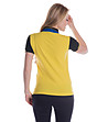 Дамска памучна блуза в жълто с черни ръкави Beverly-1 снимка