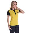 Дамска памучна блуза в жълто с черни ръкави Beverly-3 снимка