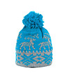 Унисекс плетена шапка в синьо и сиво-0 снимка