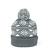 Зимна унисекс шапка в сиво и бяло-0 снимка
