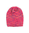 Розова дамска шапка с цветни нишки-0 снимка