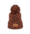 Унисекс зимна шапка в тъмносиньо и оранжево-0 снимка