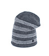 Дамски комплект от шапка и шал в сиво и цвят графит-2 снимка