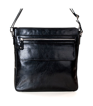 Дамска чанта за рамо в черно с RFID защита снимка
