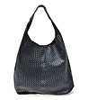 Черна кожена дамска чанта Verona-0 снимка