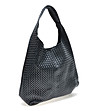 Черна кожена дамска чанта Verona-1 снимка
