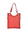Червена дамска кожена чанта Marika-1 снимка