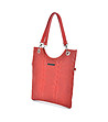 Червена дамска кожена чанта Marika-2 снимка