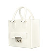 Дамска кожена чанта в бяло Abi-3 снимка