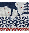 Унисекс зимна шапка в бяло, синьо и червено-2 снимка