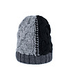 Унисекс зимна шапка в сиво и черно-1 снимка