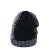 Унисекс зимна шапка в сиво и черно-2 снимка