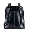 Черна дамска кожена чанта-раница-1 снимка