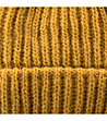 Дамска зимна шапка в цвят горчица-3 снимка