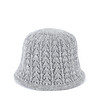 Светлосива плетена шапка-0 снимка