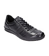 Черни мъжки кожени спортни обувки Dacio-2 снимка
